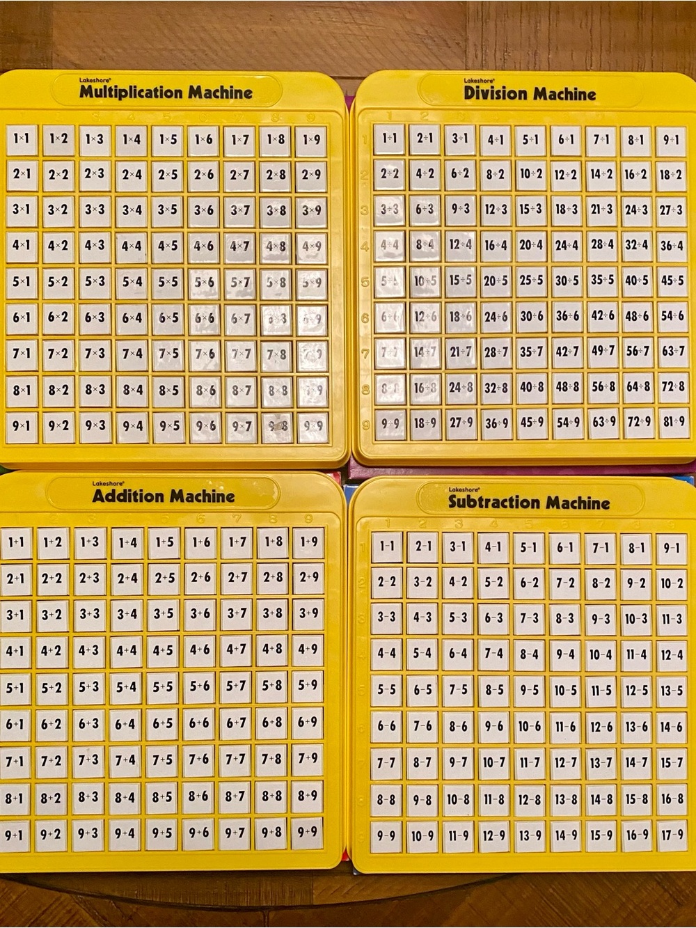 Math Machines Set - Yellow Multiplication, Division, Addition & Subtraction - Picture 2 of 2